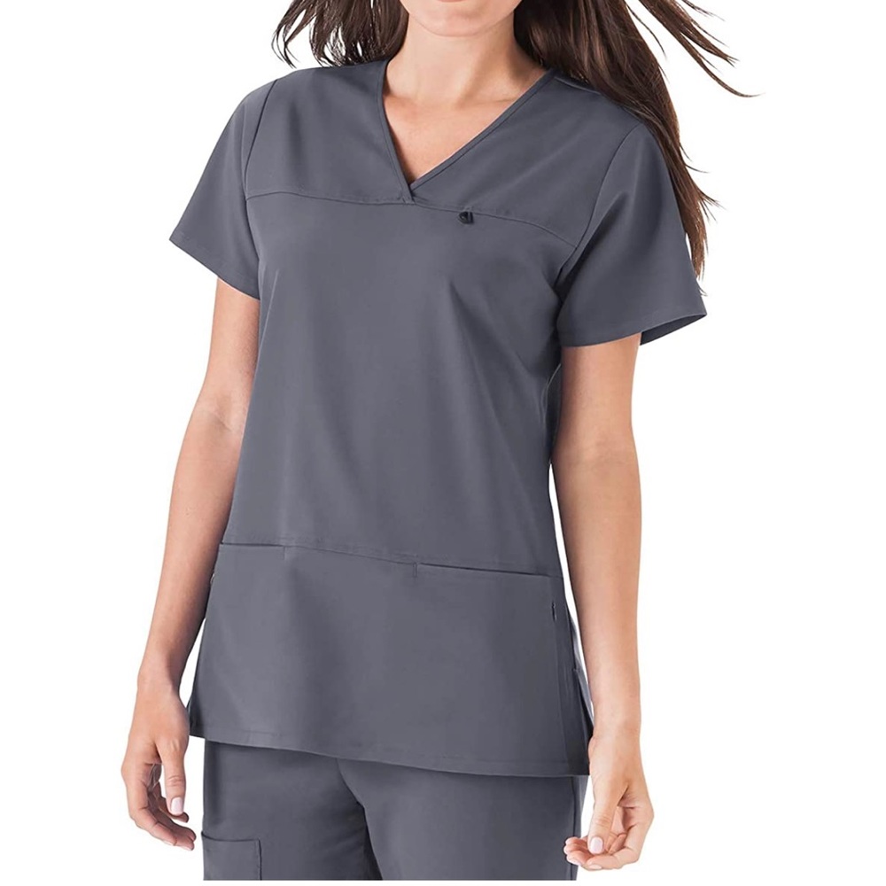 Jockey Gray pewter scrub top shirt medium